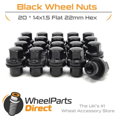 Wheel Nuts (20) Black for Range Rover [L322] (Facelift) 05-12 on Original Wheels - Image 1 of 3