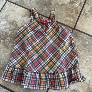 Gymboree Popstar Academy & Little Hearts Tank Top Plaid Girls Sz 12 EUC  - Picture 1 of 5