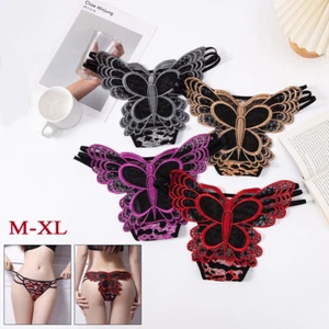 Sexy Frauen Dessous Schmetterling Stickerei Tangas Unterwäsche Höschen G- > - Bild 1 von 25
