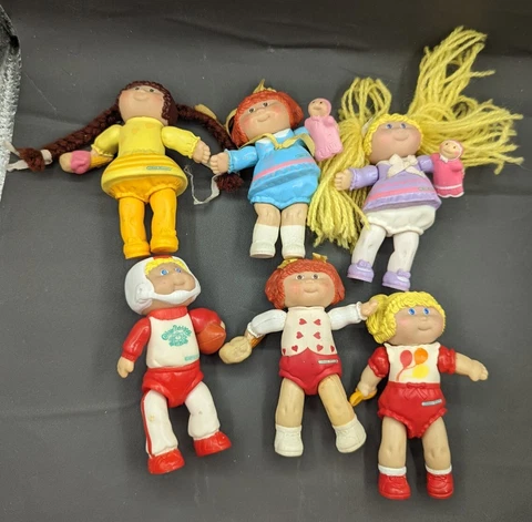 Vintage Cabbage Patch Kids Mini Poseable Doll Figures Figurines Lot of 6 Cover