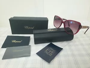 NUEVO EN CAJA Gafas de sol de diseñador Chopard SCH184S 0954 lentes degradadas rojas/marrones - Imagen 1 de 5