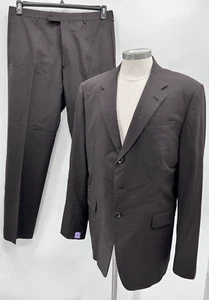 PRADA Milano Men’s Solid Brown Modern Fit Wool Blend Suit Size 54 L Made Italy - Picture 1 of 24
