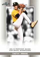 TIMOTHY MANNING 2019 "1ST EVER PRINTED" LEAF PERFECT GAME NIKE ROOKIE CARD $103!