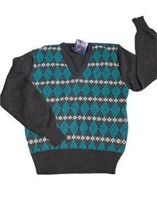 Vintage Par Four Sportswear Men's Argyle Golf Sweater Size L NWT - Picture 1 of 4