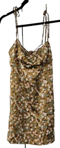 Lush Floral Caramel floral strappy , silky mini dress Size Med NWT (39) - Picture 1 of 8