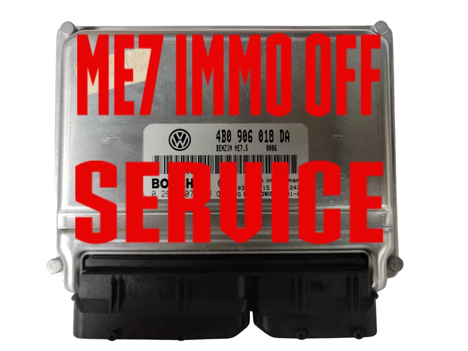  IMMOBILIZER OFF PROGRAMMING SERVICE VW & AUDI ME7.XX ECU'S 1.8T 2.0 2.8 3.2 4.2 - Изображение 1 из 1