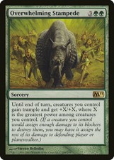 Overwhelming Stampede Magic 2011 / M11 MINT Green Rare MAGIC MTG CARD ABUGames