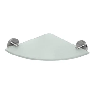 Estante de cristal BEO modelo de esquina acero inoxidable mate para baño y cocina >> para taladrar - Imagen 1 de 6