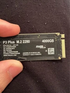 Crucial P3 Plus 4TB NVMe Internal SSD (CT4000P3PSSD8) - Afbeelding 1 van 2