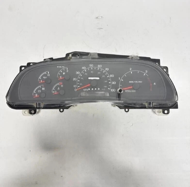 1999-2001 Ford F250 F350 F450 F550 Super Duty Diesel Speedometer Cluster MPH OEM Foto 1 de 4