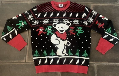 NWOT Ripple Junction Grateful Dead Christmas Sweater Dancing Bears Size Large - Image 1 of 4