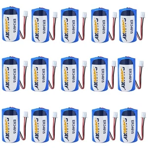 New 15PCS ER34615 3.6V 1900mAh Non-rechargeable Battery with White Plug - Picture 1 of 3