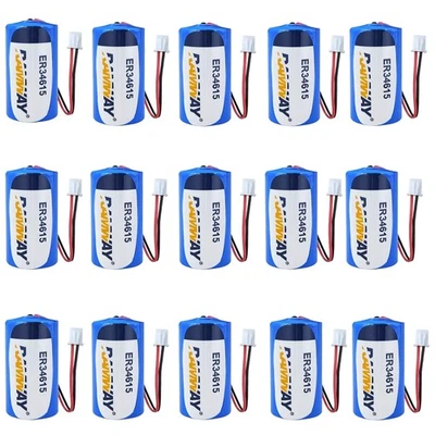 New 15PCS ER34615 3.6V 1900mAh Non-rechargeable Battery with White Plug - Image 1 of 3