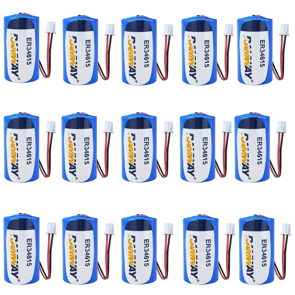 New 15PCS ER34615 3.6V 1900mAh Non-rechargeable Battery with White Plug - Image 1 of 3