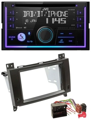 JVC MP3 USB 2DIN DAB Bluetooth CD Autoradio für Mercedes B- A-Klasse 04-12 schwa - Bild 1 von 4