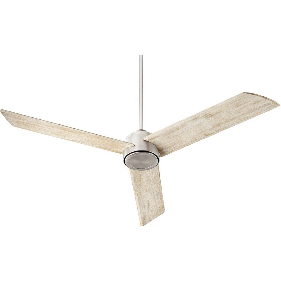 Trio - 60 Inch 3 Blade Ceiling Fan-Satin Nickel Finish-Weathered Oak/Weathered - Image 1 of 1