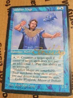 MTG - Vodalian Mage * Signed by artist Susan Van Camp * LP Fallen Empires 1994 - Image 1 of 3