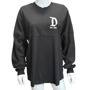 Disneyland Resort Black Spirit Jersey Long Sleeve Crewneck 100% Cotton Unisex L - Picture 1 of 6