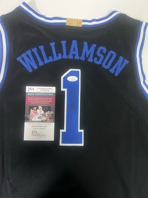 Zion Williamson autographed Duke Blue Devis signed Nike NCAA Jersey - JSA COA!  - Image 1 of 4