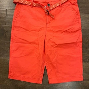Kim Rogers Damen koralle Stretch Chino Stil Shorts Größe 10 (33"x7") gebraucht - Bild 1 von 4