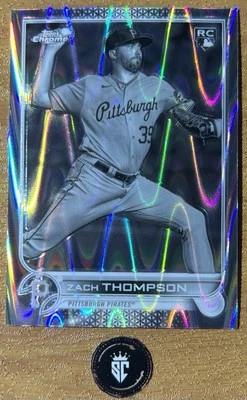 Zach Thompson 2022 Topps Chrome Sonic Black & White RayWave Refractor Rookie #30 - Image 1 of 3