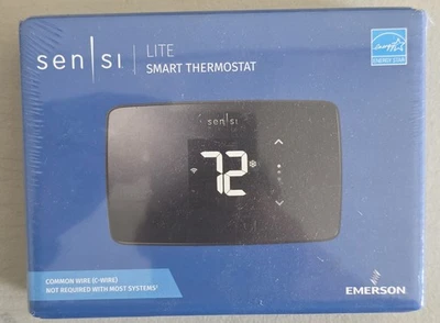 Программируемый термостат Emerson Sensi Lite Wi-Fi 7 дней - черный  - Изображение 1 из 3
