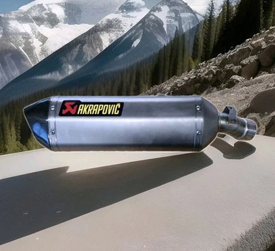 Silenciador deslizante AKRAPOVIC para Kawasaki Ninja 250 Ninja 400 - Imagem 1 de 4