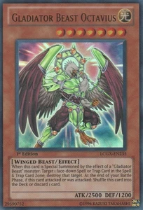 YUGIOH Gladiator Beast Octavius LCGX-EN235 1st edition Ultra Rare LP - Picture 1 of 1