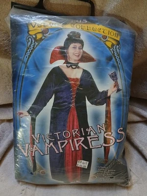 Disfraz de vampira victoriana para niña gótica edades 16 a 24, 5' 8" 16W Foto 1 de 4