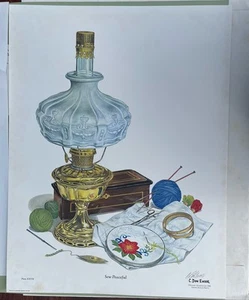 DON ENSOR SIGNED PRINT SEW PEACEFUL - Picture 1 of 7