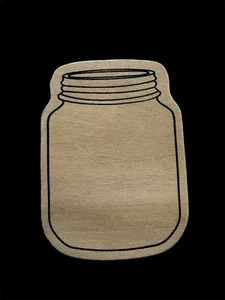 Sello de goma de madera grande tarro de albañil sello de tinta sin entintar - Imagen 1 de 2