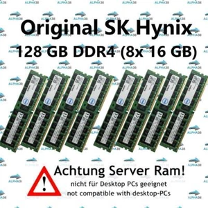 SK Hynix 128 GB (8x 16 GB) ECC DDR4-2133 SuperServer MicroCloud 5038MD-H8TRF RAM - Picture 1 of 1