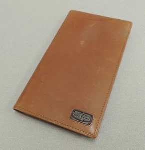Stetson Brown Faux Leather Credit Card Wallet / Zipper Minor wear - Picture 1 of 7