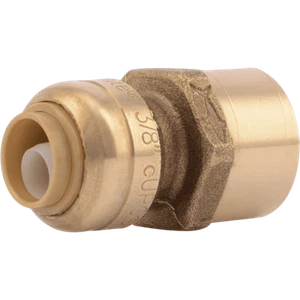 Sharkbite U070LF 3/8" (1/2" OD) x 1/2" FNPT Reduzierung Messing Push Female Adapter - Bild 1 von 1
