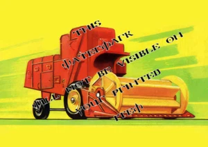 MATCHBOX 65 CLAAS COMBINE HARVESTER 1970 LESNEY ART REPRO A4 POSTER PRINT - Picture 1 of 1