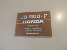 09/1982 Honda CB 1100 F Super Boldor Rider Owner's Manual Driver's Manual 
