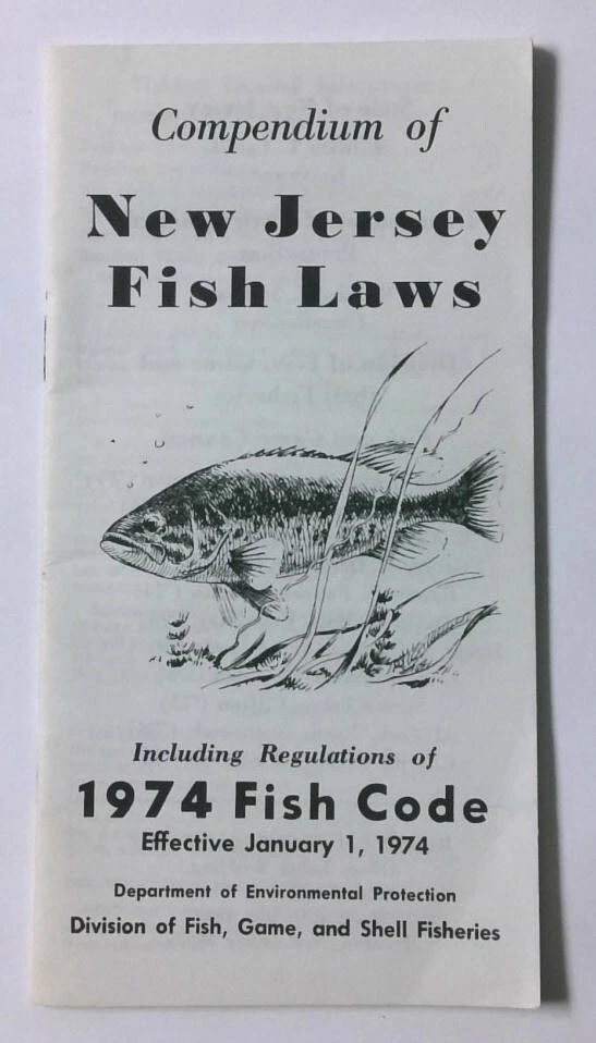 1974 New Jersey Fish Game & Wildlife Fishing Laws License Regulations Booklet - Image 1 of 1