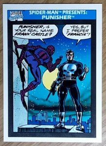 1990 Marvel Universe Card 155 SPIDER-MAN PRESENTS PUNISHER. - Picture 1 of 3
