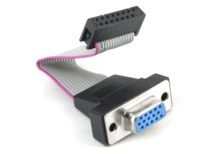 Câble ruban interne VGA 16 broches IDC HD-15 femelle extension câble plat - Photo 1/1