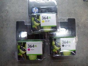cartouches imprimante HP 364XL (noire, rouge et jaune) - Photo 1/3