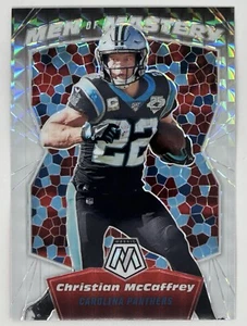 Christian McCaffrey 2020 Panini Mosaic Men Of Mastery White Prizm SP 22/25 Jsy # - Bild 1 von 2