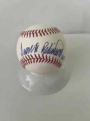 FRANK ROBINSON AUTO FIRMADO OMLB HOF REDS TRIPLE CORONA GANADOR 1966 ORIOLES******* Foto 1 de 4