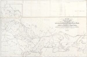 1855 Map of Canada, Promotion, Emigration, Railways & Canals, Paris Expo.