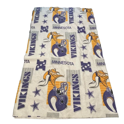 VINTAGE MINNESOTA VIKINGS Northwest Co. Game Day NFL Team Blanket Twin/Full Cover