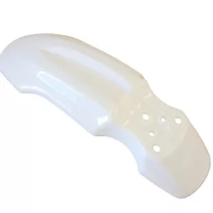 White Plastic Front Wheel Mud Guard Fender CRF50 Style PIT PRO Trail Dirt Bike - Picture 1 of 2