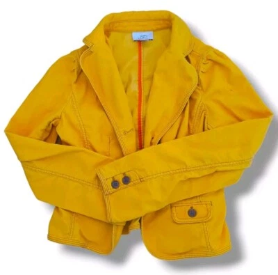 Ann Taylor Jacket Womens 2 Yellow corduroy 2 button Blazer long sleeve casual - Image 1 of 2