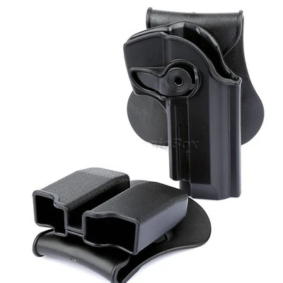 Right Hand Pistol Holster Paddle & Double Magazine Pouch for Beretta M92 M9 - Image 1 of 4