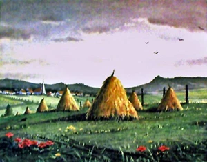 HAYTIME IN GERMANY - Farming in Germany, Print s/n Les Kouba - Picture 1 of 2