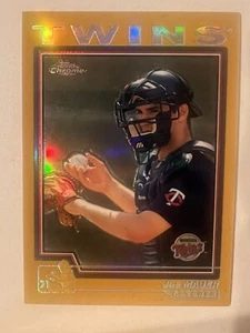2004 Topps Chrome GOLD REFRACTOR SP Joe Mauer #315 Minnesota Twins Hall of Fame - Picture 1 of 2