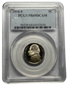 PCGS 1994 S PR69 DCAM US Nickel 5c 94229 - Picture 1 of 2